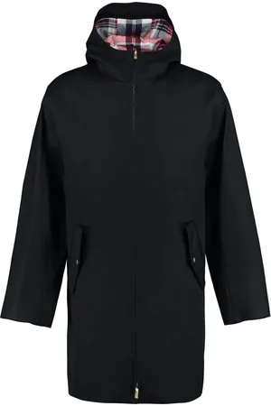 Thom Browne Parkas, male, , M, Waterproof Hooded Parka with Motif Lining