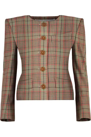 Vivienne Westwood Blazers, female, , 3XS, Checked wood jacket