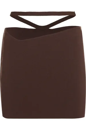ANDREA ADAMO Short Skirts, female, , M, Knitted Mini Skirt with Cut Out Details