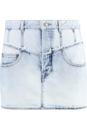 Isabel Marant Denim Mini Skirt with Back Logo Label