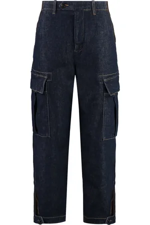 Pinko Straight Jeans, female, , M, Cargo Jeans with Velvet Inserts
