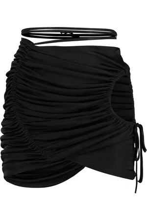 ANDREA ADAMO Short Skirts, female, , M, Draped Skirt with Adjustable Straps