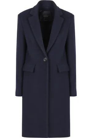 Pinko Single-Breasted Coats, female, , M, Wool Coat with Lapel Collar