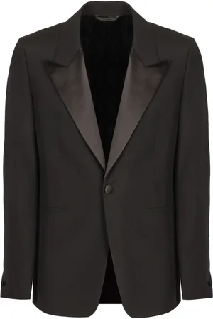Givenchy Blazers, male, , L, Slim Fit Wool Jacket with Satin Collar