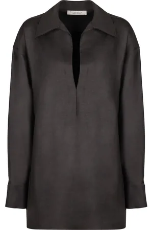 Serafini V-neck Wool Blend Blouse