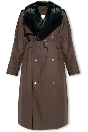Burberry Trench Coats, female, , 4XS, Kennington Trench Coat with Fur Collar