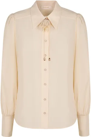 ZIMMERMANN Blouses, female, , M, Floral Blouson with Zippered Cuffs
