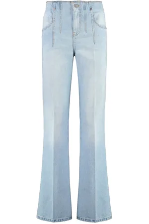Victoria Beckham Boot-cut Jeans, female, , W27, Flared Jeans with Leather Logo Tag