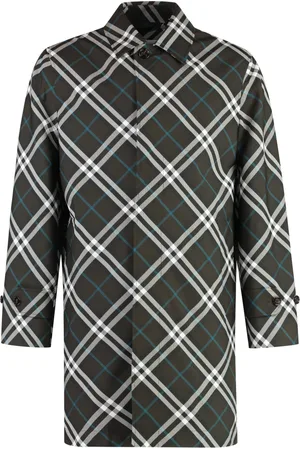 Burberry Gabardine Car Coat with Motif