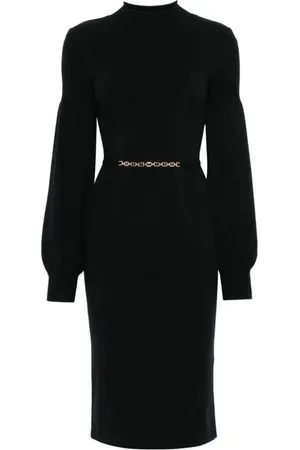 Twin-Set Knitted Dress with Balloon Sleeves