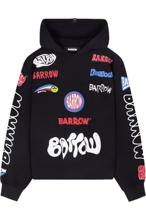 BARROW Hoodies, male, , M, Hooded Jumper with Text Print