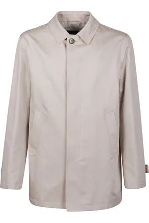 HERNO Single-Breasted Coats, male, , XL, Natuurlijke Regenjas