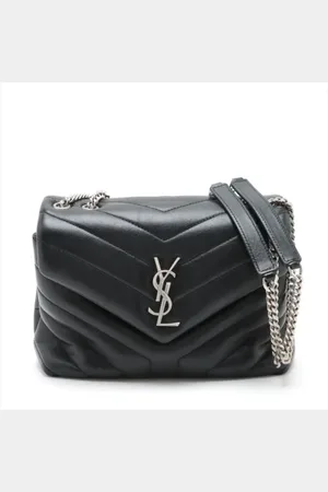 Saint Laurent Pre-owned Cross Body Bags, female, , ONE SIZE, Pre-owned Loulou Small Chevron Quilted Leather 2-Ways Envelope Bag