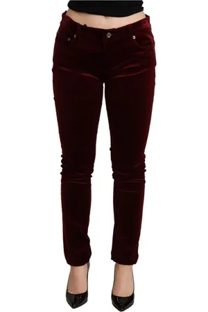 Dolce & Gabbana Luxurious Bordeaux Skinny Trousers