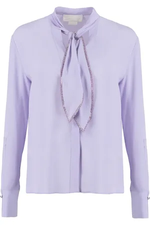 GENNY Shirts, female, , XS, Silk Crêpe Shirt with Bead Embroidery