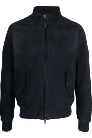 Baracuta Bomber Jackets, male, , 3XS, Navy Suede Jacket