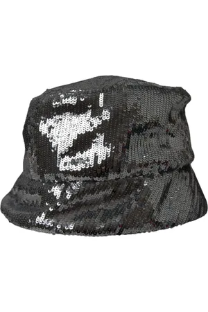 Dolce & Gabbana Silver Sequined Nylon Bucket Hat