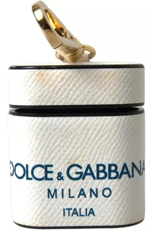 Dolce & Gabbana Logo Print Leather Airpods Case