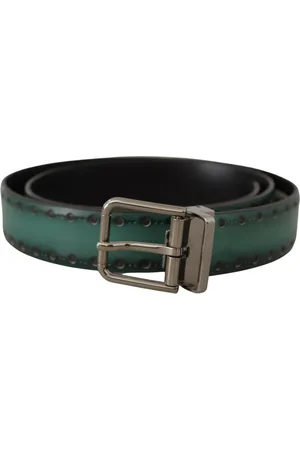 Dolce & Gabbana Belts, male, , 90 CM, Elegant Leather Belt with Silver Tone Buckle