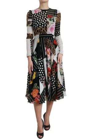 Dolce & Gabbana Patchwork Floral Leopard Dress
