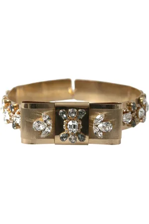 Dolce & Gabbana Gold-Tone Crystal Embellished Waist Belt