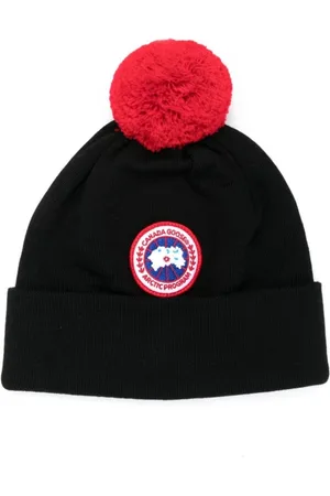 Canada Goose Logo-Patch Pompom Wool Beanie