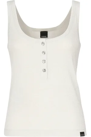Pinko Sleeveless Tops, female, , XS, Metallic Knit Jumper Camisole Top