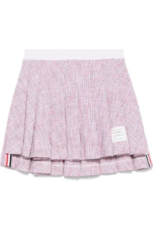 Thom Browne Short Skirts, female, , XS, Striped A-Line Pleated Skirt