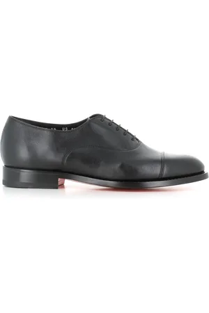 santoni Business Shoes, male, , 10 UK, Oxford Leather Shoes Crafted Goodyear