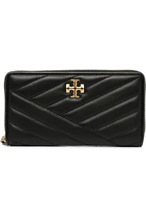 Tory Burch Leather Wallet with Chevron Quilting