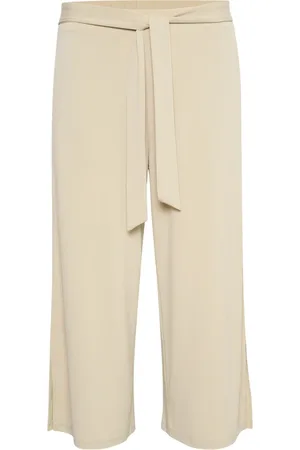 Kaffe Cropped Loose Fit Trousers Feather Gray