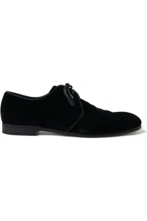 Dolce & Gabbana Business Shoes, male, , 10 UK, Elegant Velvet Derby Shoes