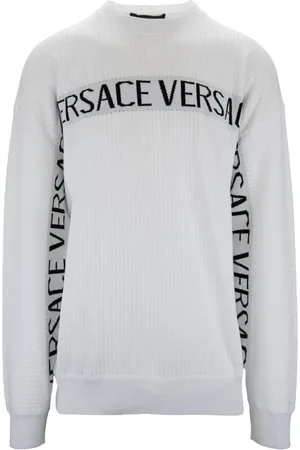 VERSACE Oversized Crewneck Cotton Jumper