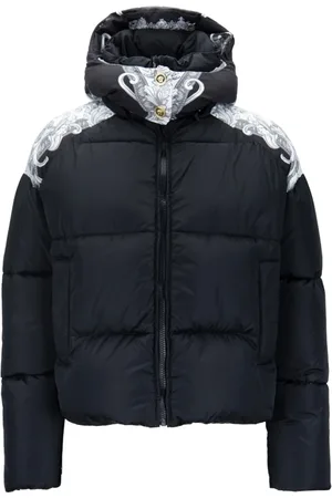 VERSACE Removable Hood Quilted Jacket
