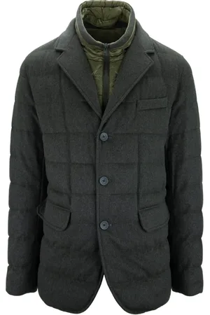 HERNO Winter Jackets, male, , 2XL, Cashmere Zip-Up Coat with Removable Down Vest