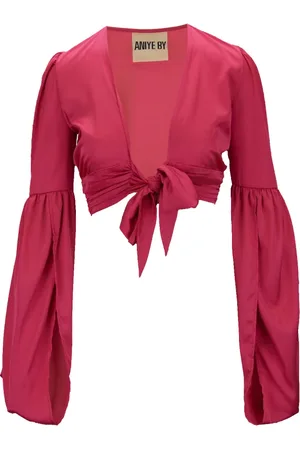 ANIYE BY Blouses, female, , XS, Long Sleeve Flowy Top with Front Knot