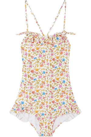 BONPOINT Swimsuits, female, , 4 Y, Floral Swimsuit with Cherry Pattern