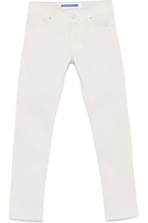 Jacob Cohen Chinos, male, , W34, Grey Trousers Button Fly Classic Pockets