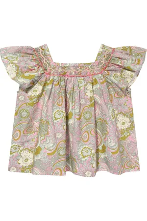 BONPOINT Blouses, female, , 10 Y, Girls Carlie Floral Embroidered Blouse