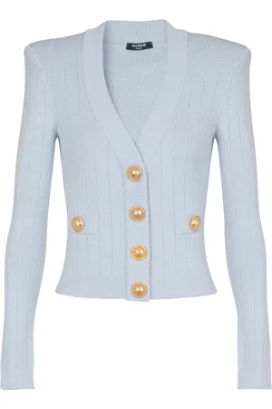Balmain Cardigans, female, , XS, Cropped knit cardigan