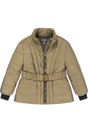 Balmain Winterjackets, female, , 4 Y, Gold Puffer Jacket with 
