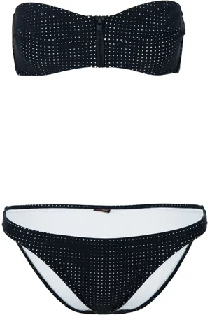 Sundek Zip Front Bandeau Bikini Set