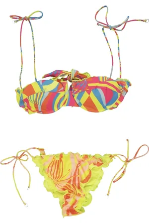 F**K Ruched Bandeau Bikini Set