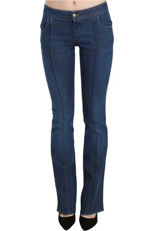Roberto Cavalli Boot-cut Jeans, female, , L, Distressed Bootcut Denim Jeans