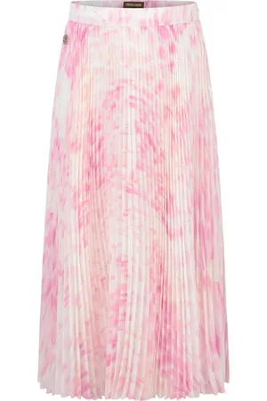 Roberto Cavalli Skirts, female, , 6 Y, Leopard Print Pleated Skirt