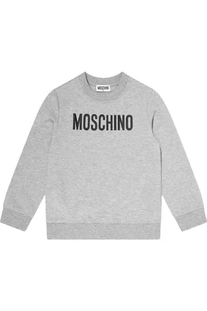 Moschino Grey Logo Sweatshirt with Brand Printing