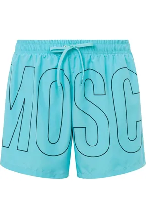 Moschino Beachwear, male, , XL, Celeste Swimwear Ss25