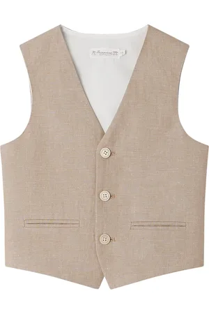 BONPOINT Occassion Wear, male, , 8 Y, Boys Linen Waistcoat in