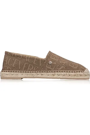 VERSACE Espadrilles, female, , 7 UK, Slip-on Espadrilles with Medusa Logo Detail