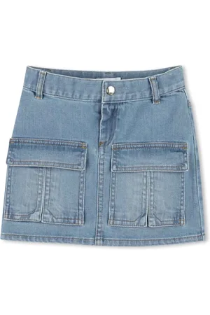 Chloé Skirts, female, , 10 Y, Denim Skirt with Appliqué
